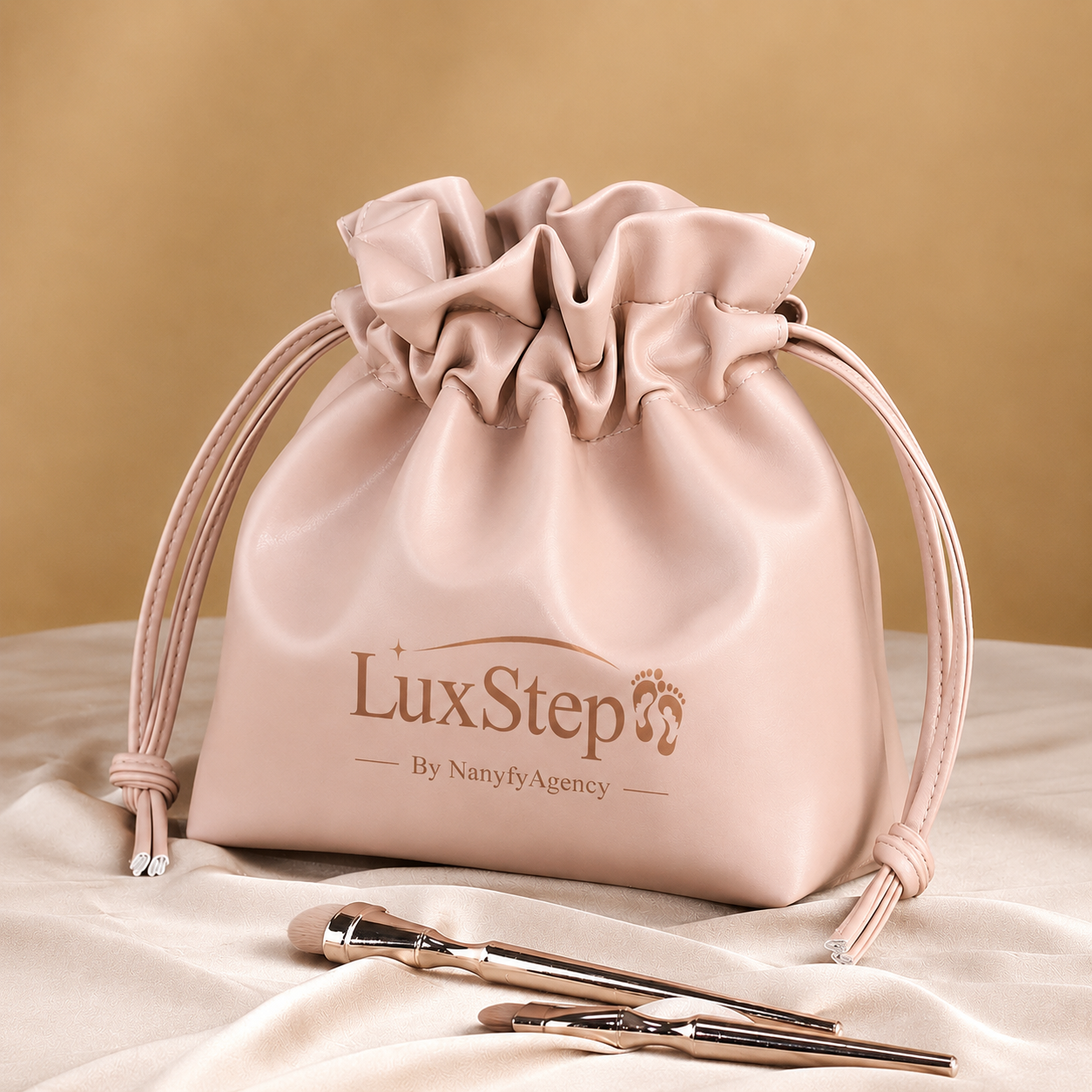 LuxStep™ Premium Leather Drawstring Pouch