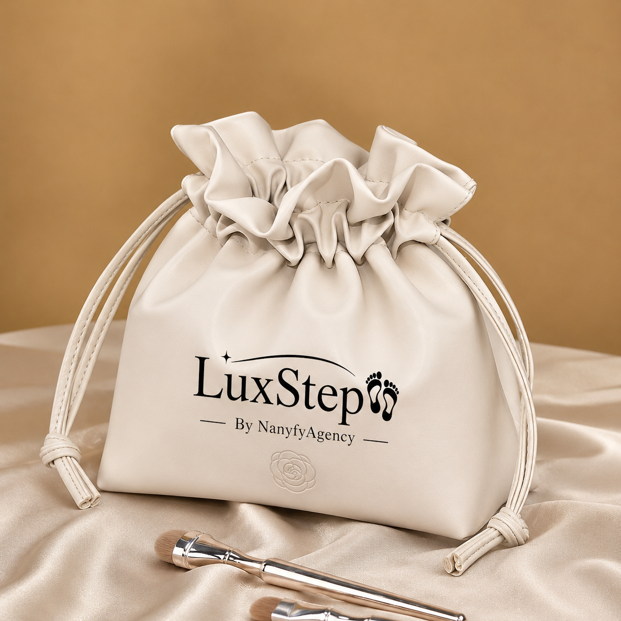 LuxStep™ Premium Leather Drawstring Pouch